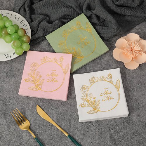 Home Decor - Customized Square Home Napkin Hotel Hot Stamping Napkin