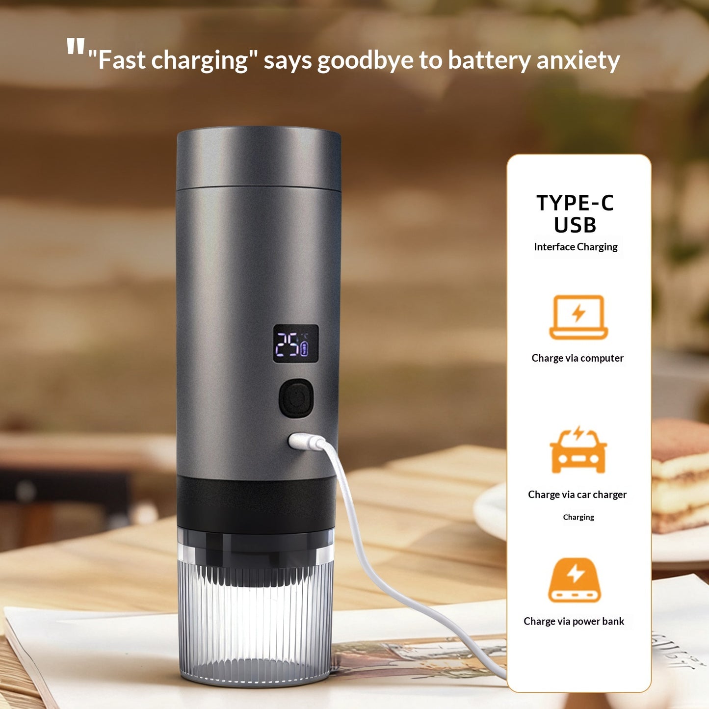 Smart Home Gadget - Portable Coffee Maker Compact For Home And Car Use
