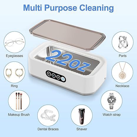 Cleaning Tools - 49KHz Household Ultrasonic Cleaner, Portable