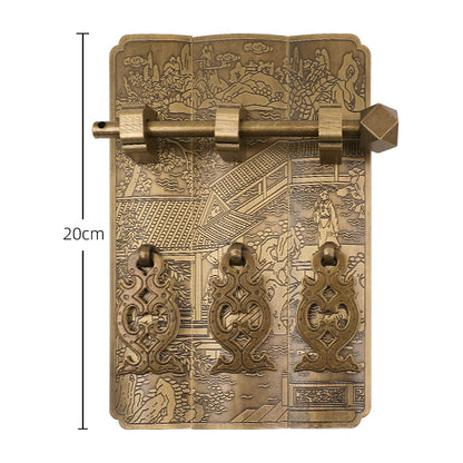 Chinese-style Antique inspired Solid Brass Furniture Hinge Pull Handle